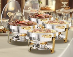 5QT Warmounts Chafing Dish With Glass Lid
