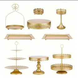 9Pcs Metal Cake Stands