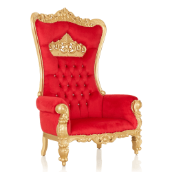Red Velvet Crown Tiffany Extra Wide Throne