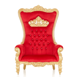 santa20chair 1762829721 Red Velvet Crown Tiffany Extra Wide Throne